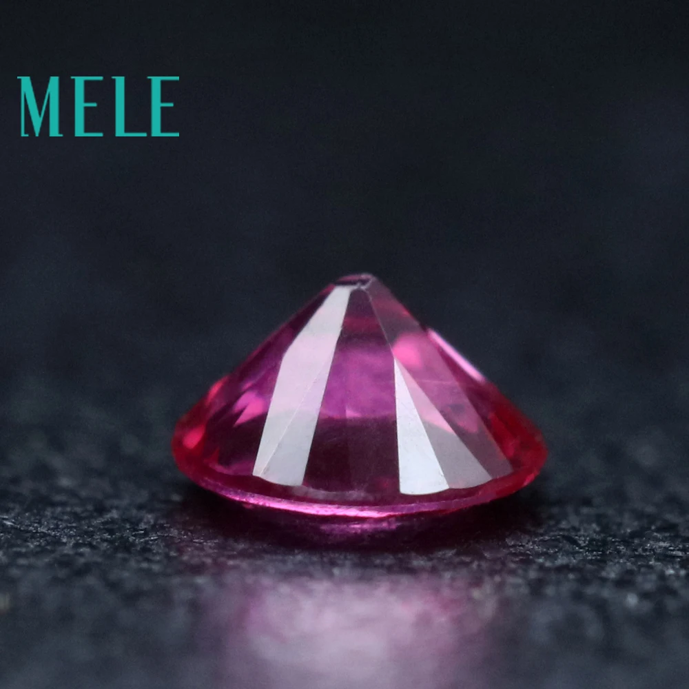 MELE natural red ruby loose gemstone for jewelry DIY making,3.25mm 0.15ct round cut pigeon blood lost stone wiht high quality