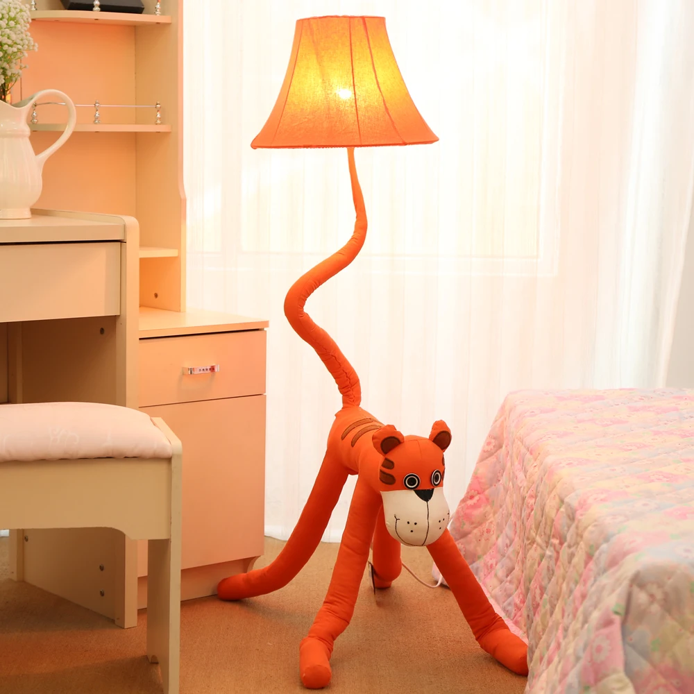 Детская лампа Ткань Животное Caton красный тигр детский подарок Освещение Современный Декоративный Напольный Светильник Гостиная Спальня