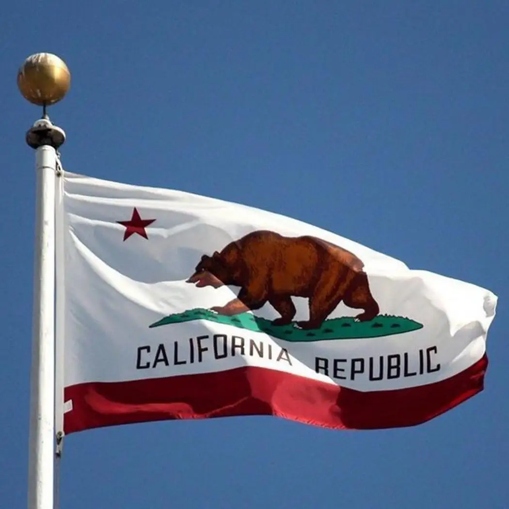 

California State Indoor Outdoor America Polyester White Banner Flag Square Animal Flag Party Decor Festival decor
