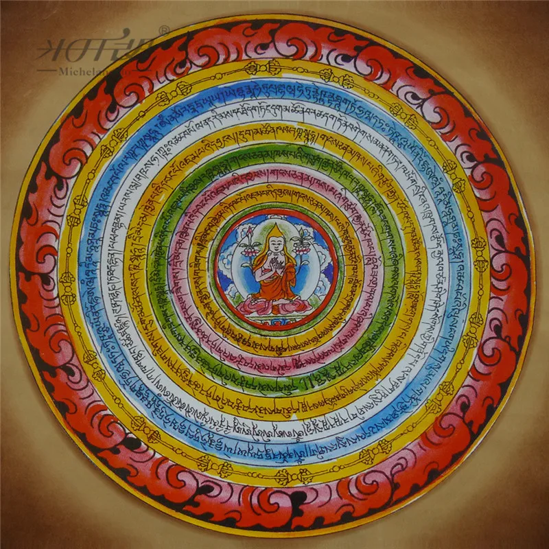 

Michelangelo Wooden Jigsaw Puzzle 900 Piece Sanskrit Mantra Mandala Tibetan Buddhist Thangka Painting Art Collectibles Toy Decor