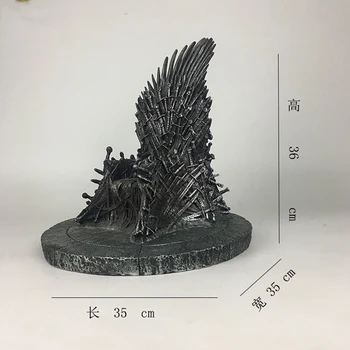 1pcs 36cm Big GAME OF THRONES Figure Collective Toys Song Of Ice And Fire Sword Chair Iron Throne Desk Model Toy Christmas Gifts