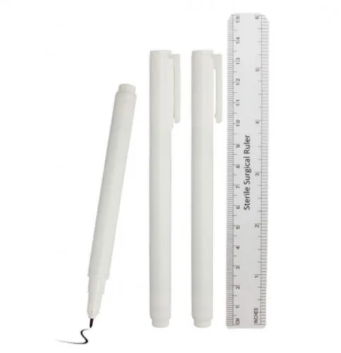 

Microblading Surgical Skin Marker Pen With Ruler Scribe Tool Permanent Tattoo Eyebrow Tattoo Supplies Piercing Permanent Makeup