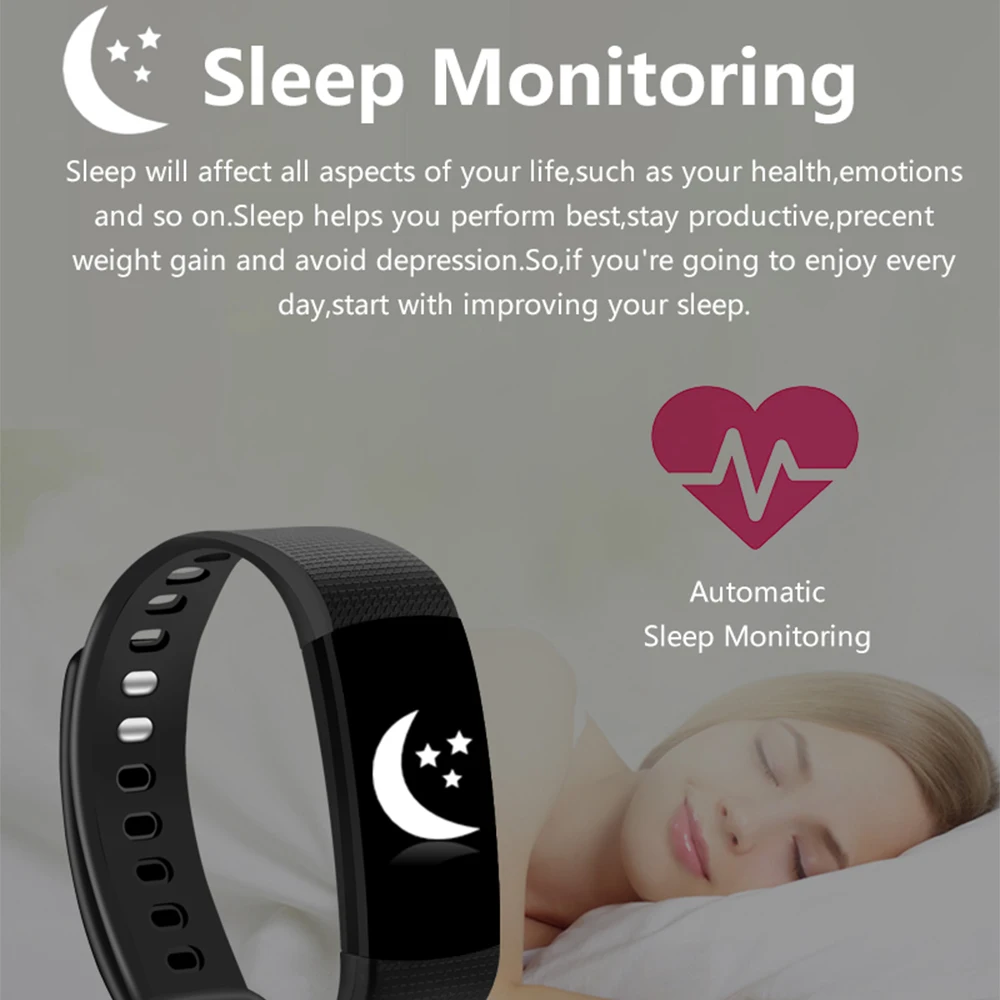  Y5 Smart Watch Sport Fitness Activity Heart Rate Tracker Blood Pressure wristband Waterproof Smartb - 32989281174