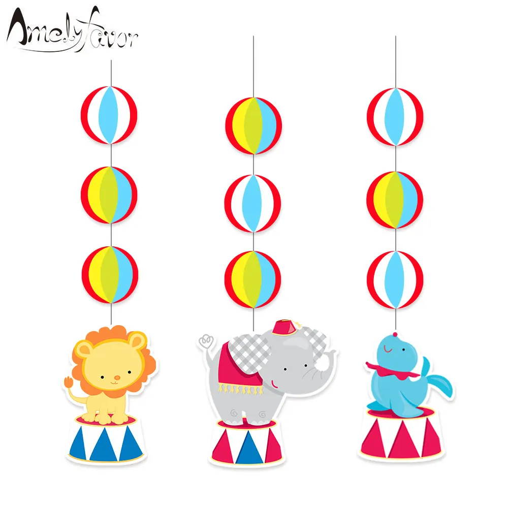 

Circus Hanging Decorations Cutout Festive Boy Party Supplies Party DIY Decorations Event Party