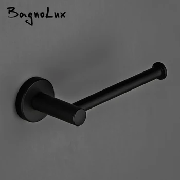 

5 Year Warranty High Quality Wholesale Promotion Premium Matte Black Bath Tissue Hook Brass Bathroom Rolling Paper Holder