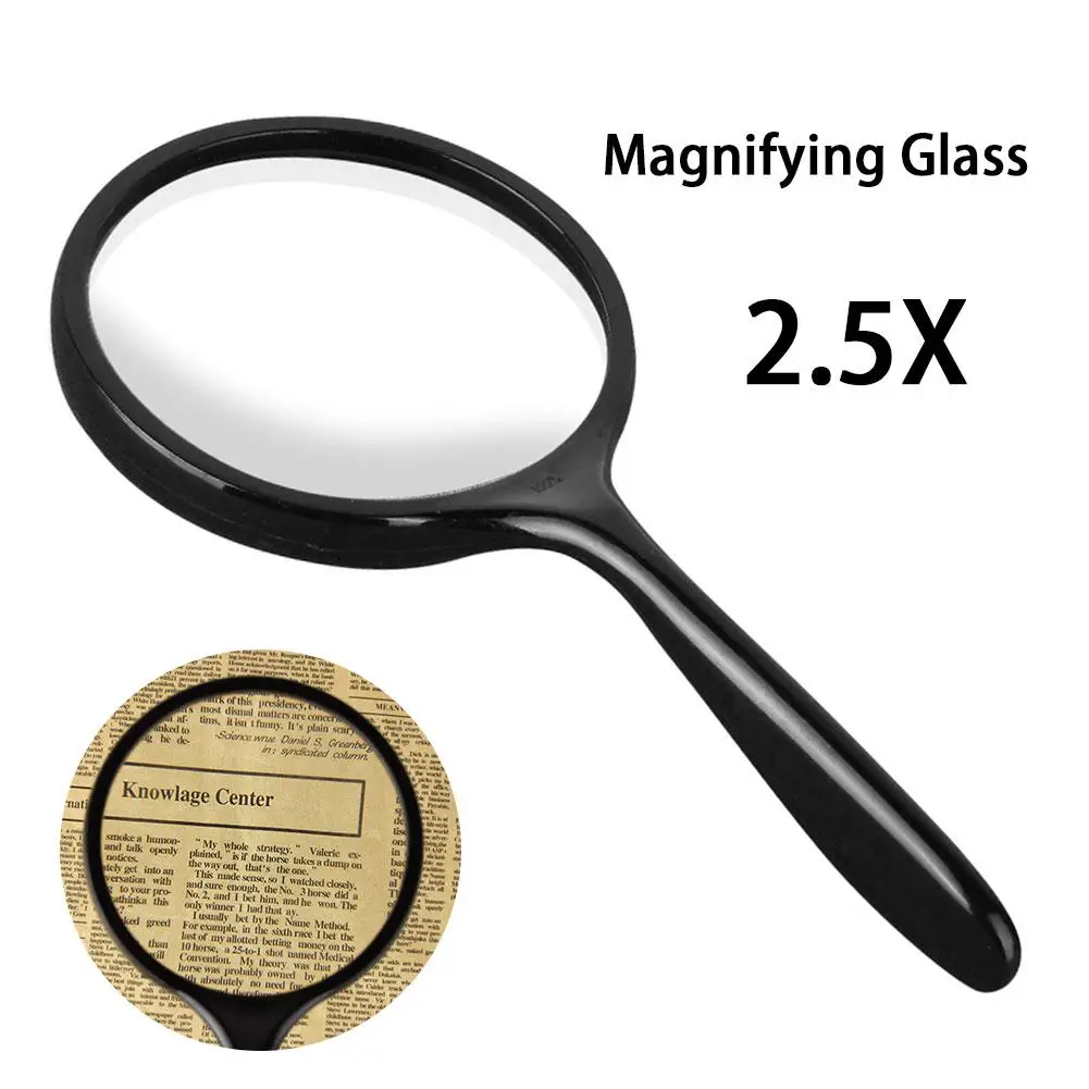 

pierces his eyes 2.5X 100mm Large Hand Held Reading Magnifier Zoomer Magnifying Glass Lens Jewelry Loupe