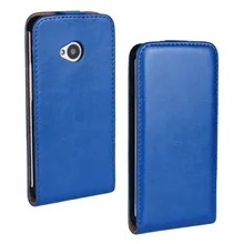 Venda quente Saco Do Telefone M7 Top Qualidade Retro Couro de Cavalo Louco caso fivela magnética vertical flip caso capa para o htc one m7