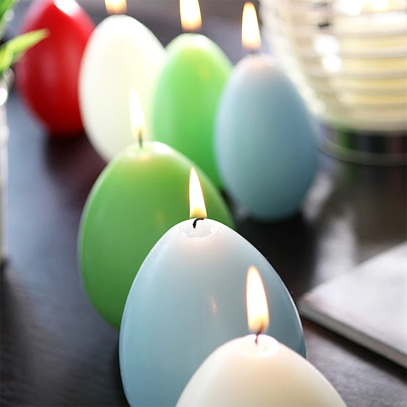 New Superior quality Egg shaped colored candles candles handmade