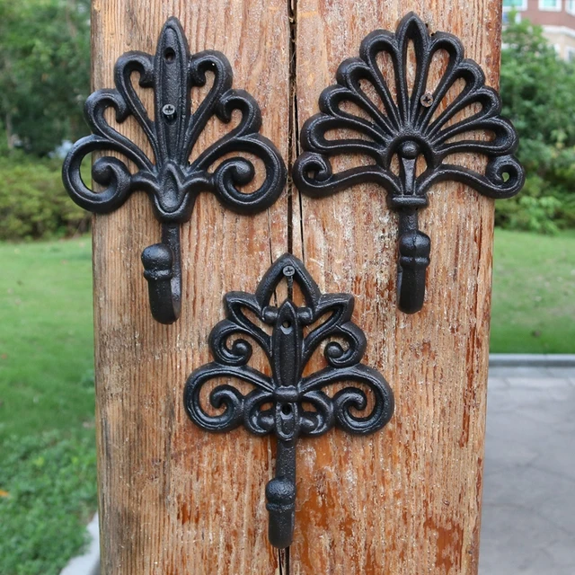 Antique Black Crown Cast Iron Wall Hook With 1 Hanger Farmhouse Accents  Handmade Heavy Metal Home Garden Decor Hollow Wall Hooks - Key & Decorative  Hooks - AliExpress