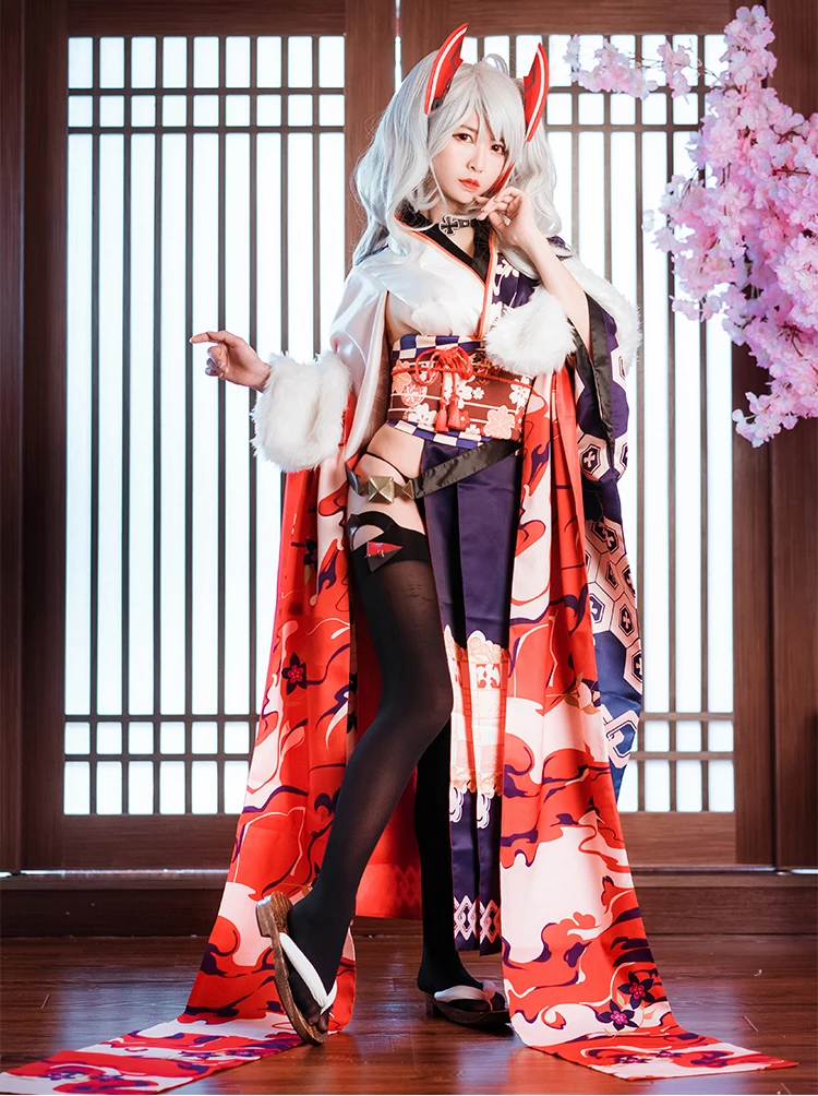 Azur Лейн Kantai Коллекция Kreuzer Prinz Eugen великолепный карнавальный костюм кимоно платье Униформа Хэллоуин Карнавал наряды в стиле аниме