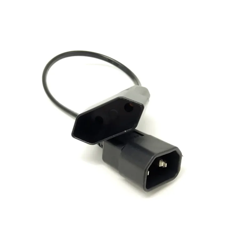 

EU Power Adapter Cord , IEC 320 C14 Male Plug to European 2Pin Female Power Cable For UPS PDU