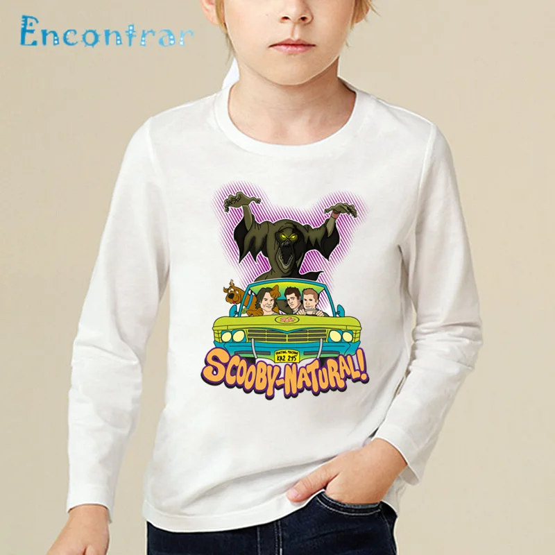 

Children Cartoon Scooby Doo And Shaggy Mystery Machine Print T shirt Kids Funny Tops Baby Boys/Girls Long Sleeve T-shirt,LKP5085