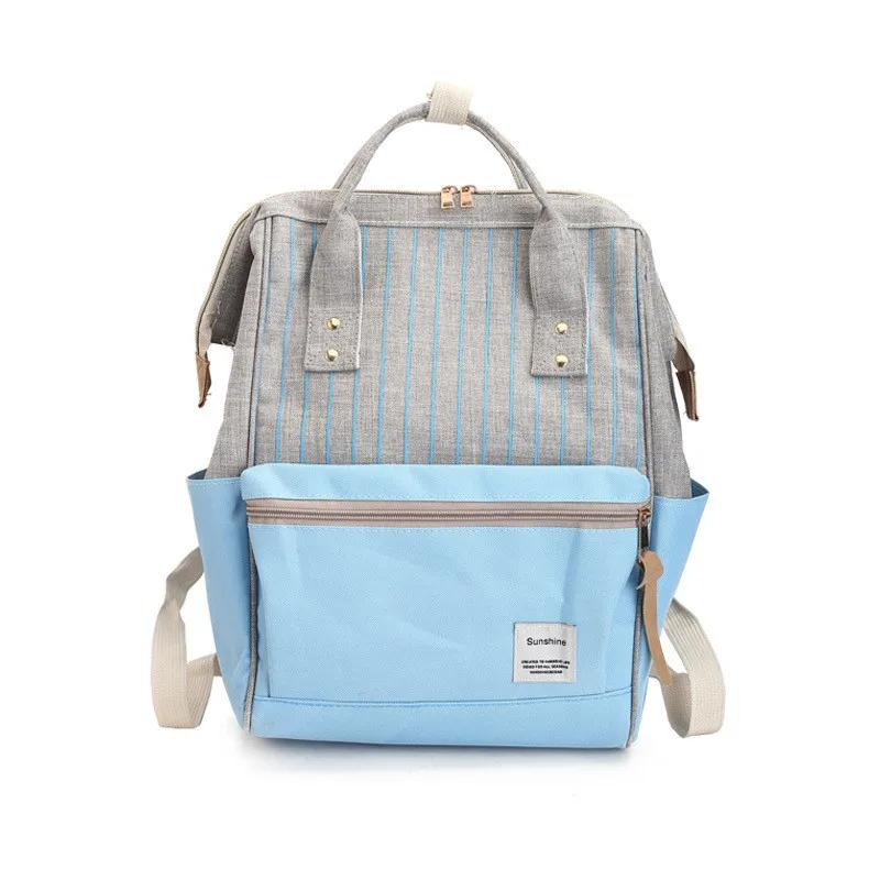 MOTOHOOD High capacity Striped Baby Bags For Mom Women Backpack Diaper Bag Organizer Maternity Baby Nappy Bag For Lady (5)