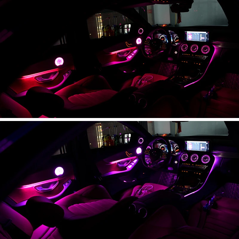64 цвета окружающий светильник для W205 Mercedes benz C GLC класс C260 GLC C180 класс атмосферный современный светильник