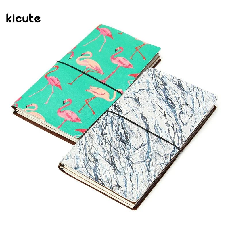 Image 1Pcs Vintage Design Lovely Cartoon DIY Notebook Leather Bound Travel Journal Diary Planner Agenda Gifts Office School Supplies