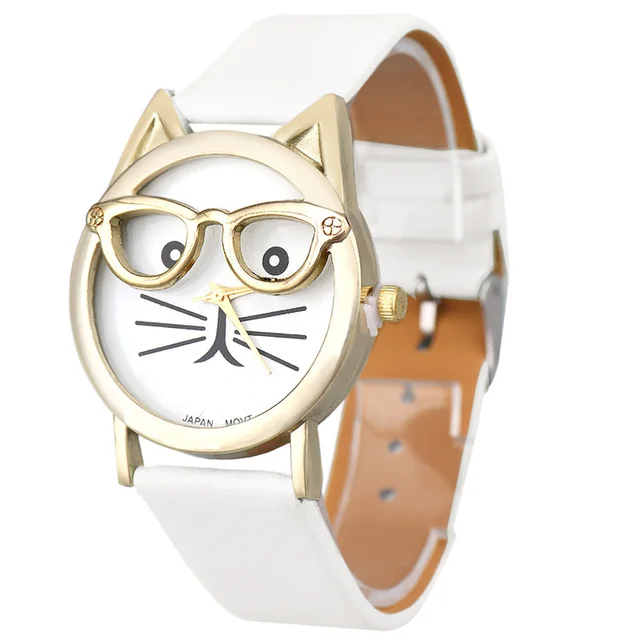 Montres Femme Donne Orologi Sveglio Occhiali Cat Donne Analogico Al Quarzo Quadr Montres Femme Donne Orologi Sveglio Occhiali Cat Donne Analogico Al Quarzo Quadr