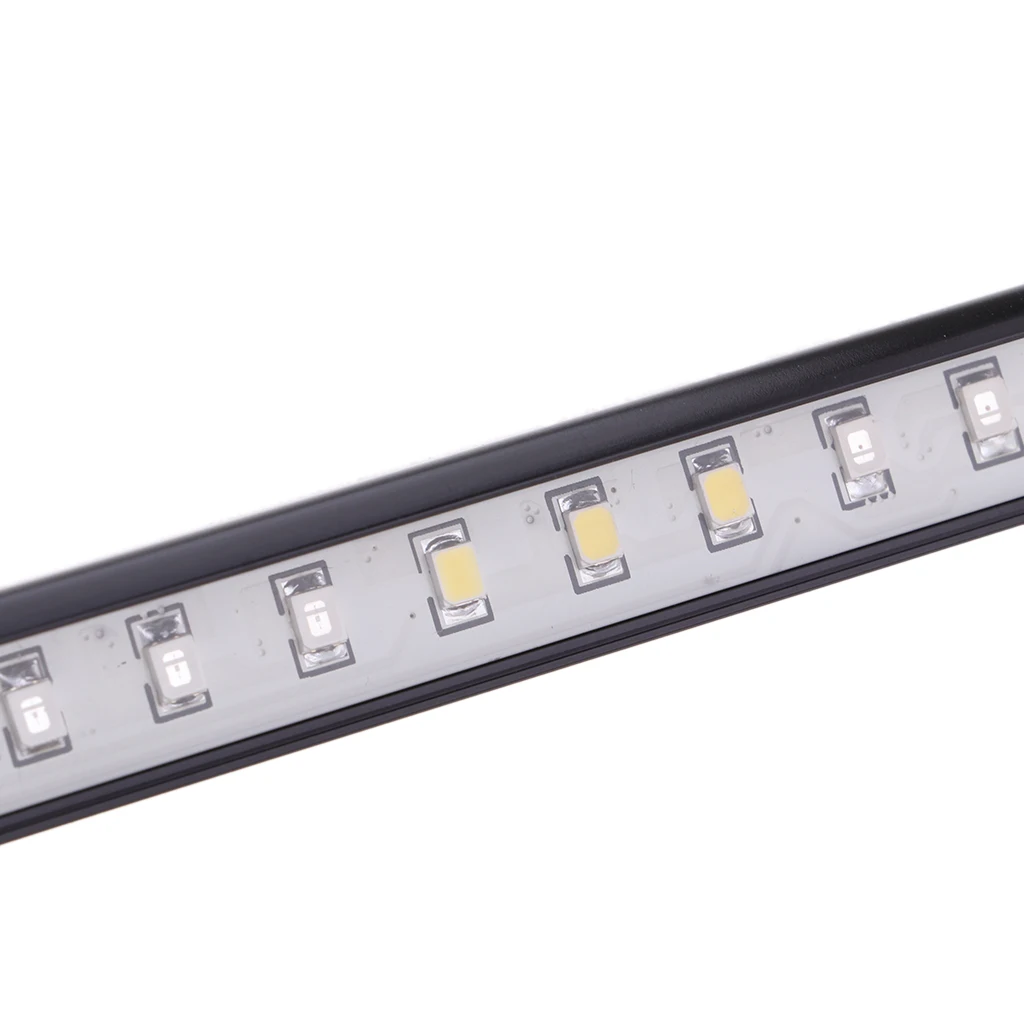 RC 15 LEDs 139mm Metal Light Bar for 1/10 1/8 RC Model Car Trucks Buggy TRX4 D90 B