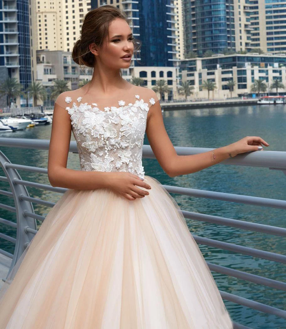 2018-wedding-dresses-sheer-neck-3d-flowers (2)