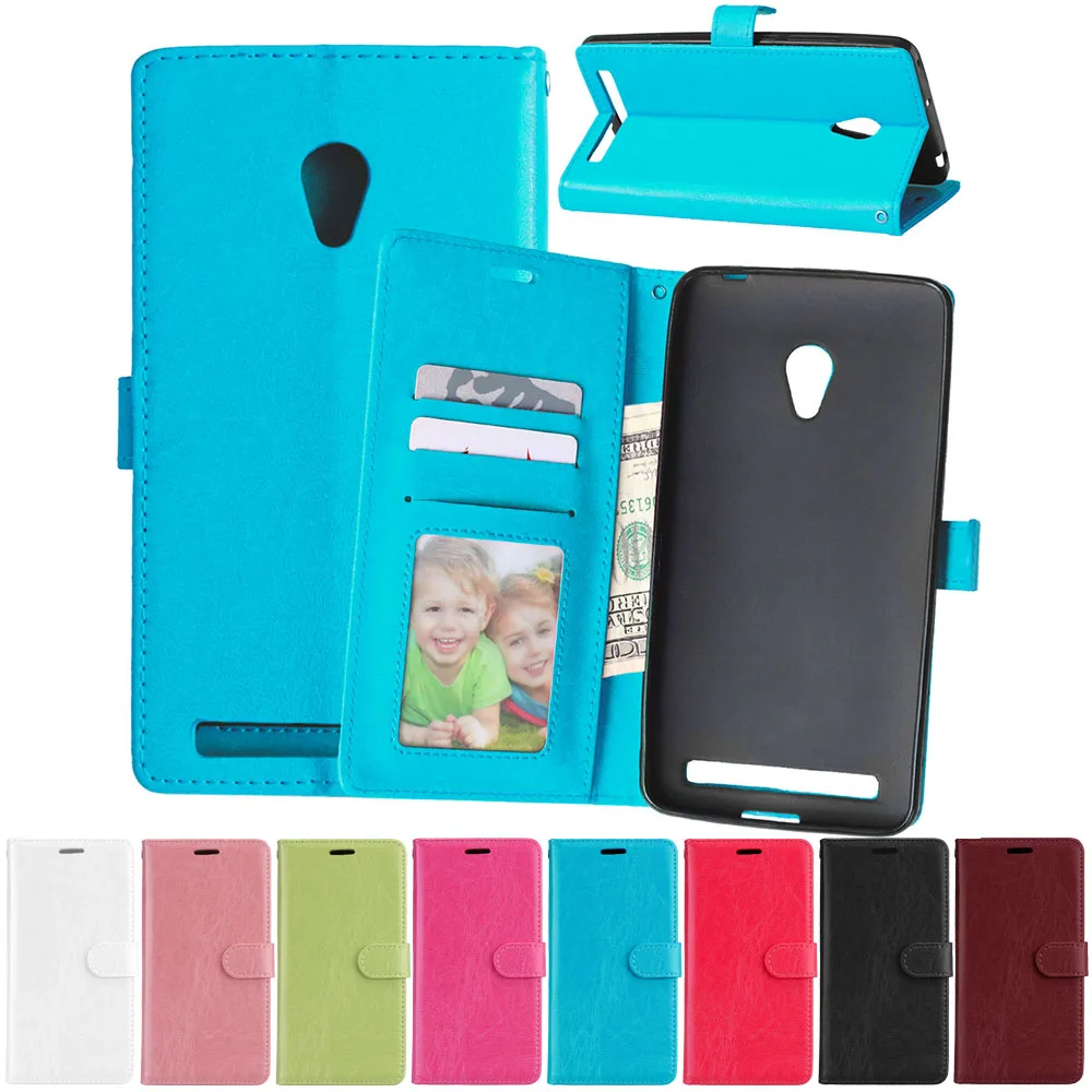 

Zenfone 6 Soft Wallet PU Leather Phone Case For Asus Zenfone 6 A600CG Luxury Flip Cover With Stand and Card Slots holder Pouch