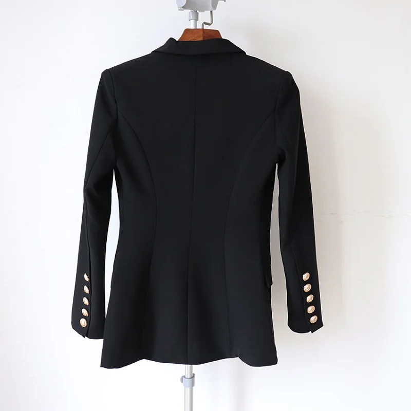 2021 Autumn Winter Black Office Jacket Women Runway Designer Double Breasted Gold Buttons Ladies Formal Jacket Coat Clothes - Jackets - AliExpress 2021 Autumn Winter Black Office Jacket Women Runway Designer Double Breasted Gold Buttons Ladies Formal Jacket Coat Clothes - Jackets - AliExpress