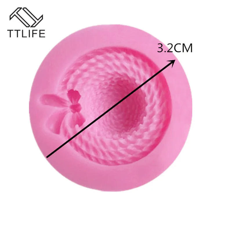 

TTLIFE Straw Hat and Bow Silicone Mold Sugarcraft Fondant Cake Decoration Tools Jewelry Clay Resin Charms Gum Paste Icing Moulds