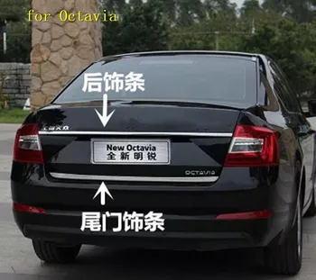

Stainless Steel Rear Trunk Lid Trim Cover trim Car trunk luggage tailgate trim for skoda Octavia 4dr or 5dr 2014-2017