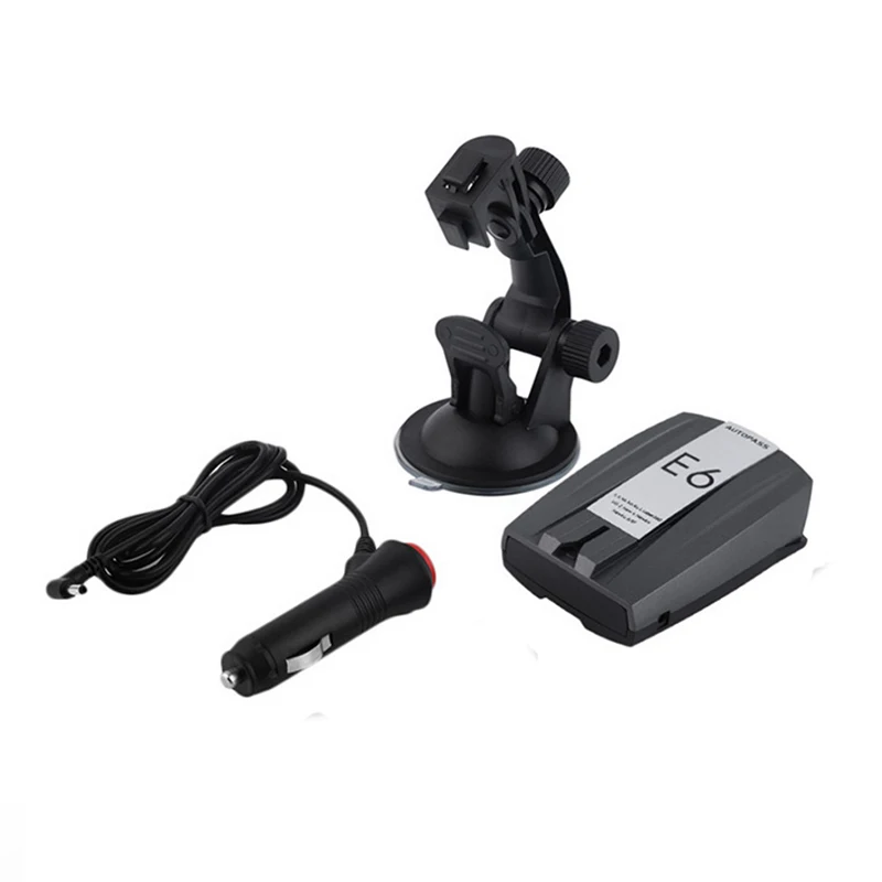 

HLEST 360 Degree Full-band Scanning E6 Car Radar Detector Electronic Dog Russian / English LED Display Speed Control Detector