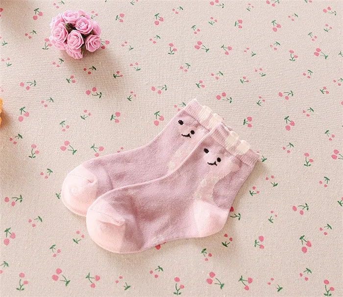 3 пар/лот, прямые продажи, г. весенне-осенние детские носки с ушками жирафа C-cll-016-3 - Цвет: Фиолетовый