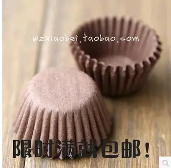 

New small size coffee color lollipop cake paper holder chocolate oiled paper cups cake mould moulds 1000pcs/lot