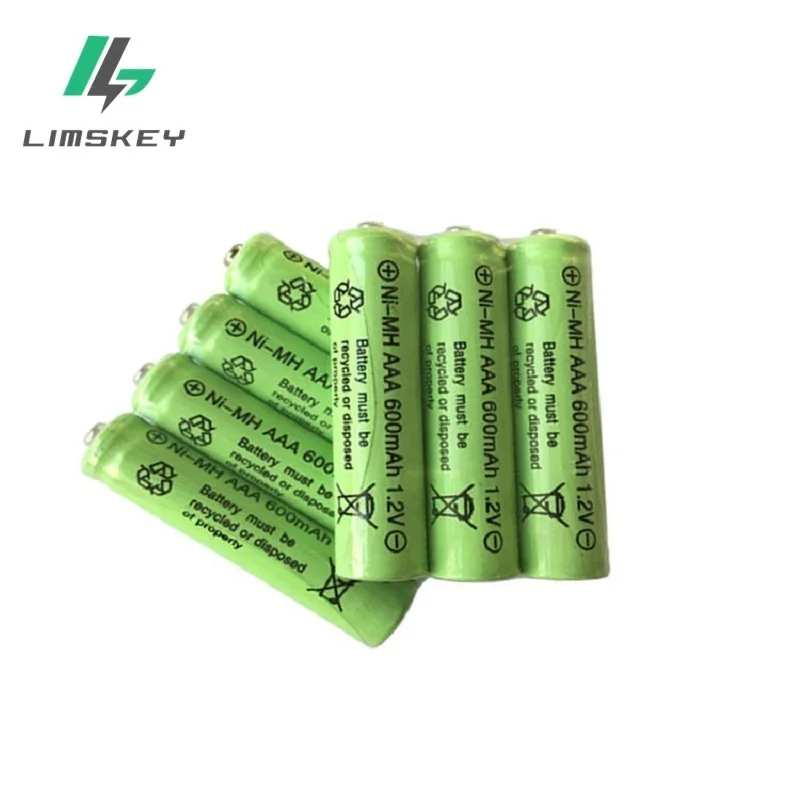 

3pcs/lot AAA 600mAh 1.2 V Quanlity Rechargeable Battery AAA NI-MH 1.2V Rechargeable 3A Battery Baterias Bateria AAA 3*Aa battery