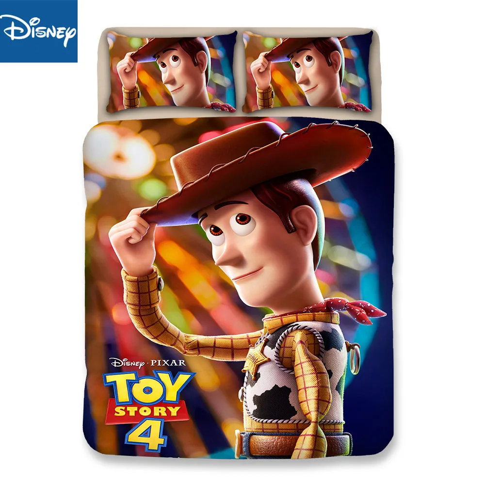 لعبة قصة وودي ملكة حجم المعزي طقم سرير للأطفال بالحجم الكامل غطاء لحاف 3/4 قطعة نوم ديكور وسادة الشام 3d المطبوعة