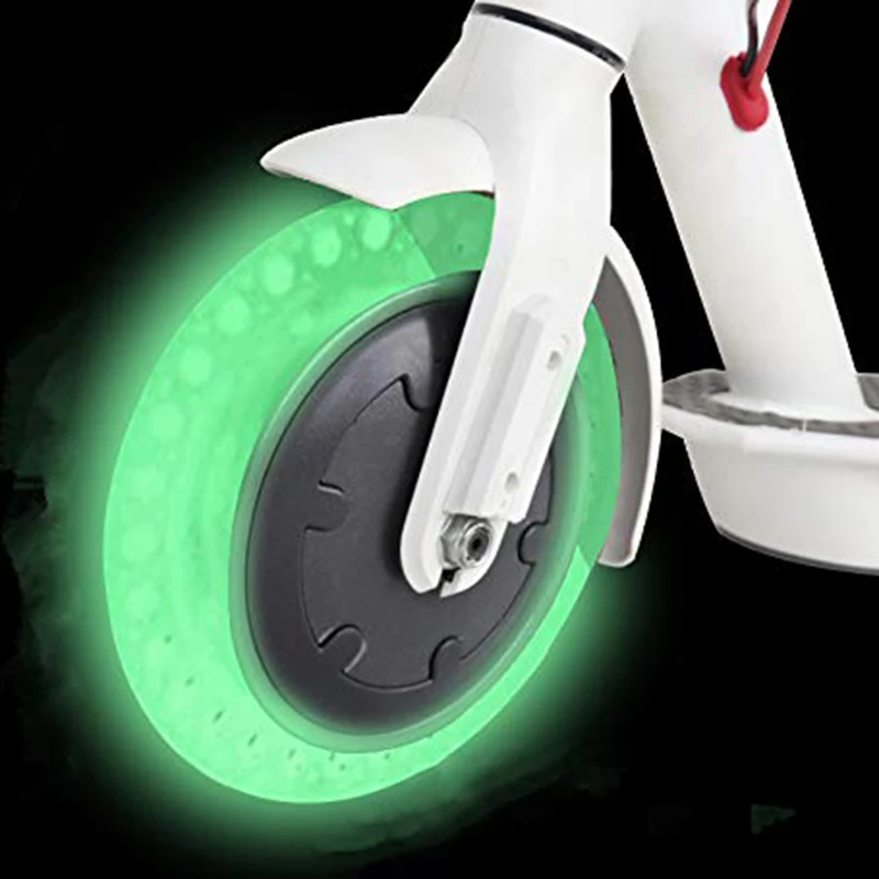 Авто-световой амортизатор для Xiaomi Mijia M365 скутер скейтборд амортизирующий резиновые шины колеса покрышки флуоресцентный сплошного цвета