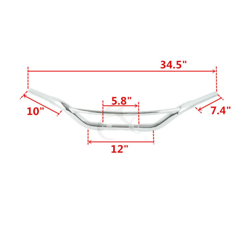 Хром 1 1/" жир Голливуд руль для Harley Davidson XL1200 FXD FLST FLRT Sportster XL Softail Dyna 10-17 мотоцикл