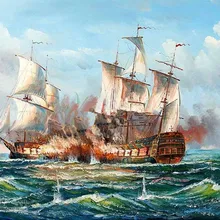 Картина с бриллиантами на заказ парусная лодка пейзаж 5d бриллиантовый рисунок Рождество вышивка diy Вышивка крестиком Рождественский Декор Горячая 925