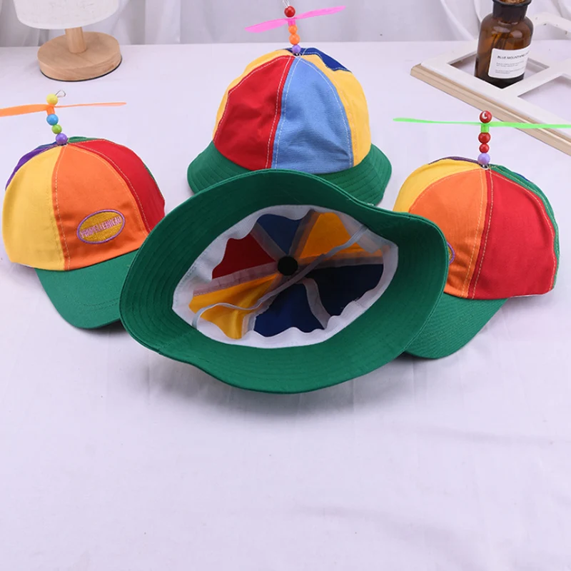Летняя шляпа с пропеллером бейсбольная кепка стрекозой разноцветные Забавные