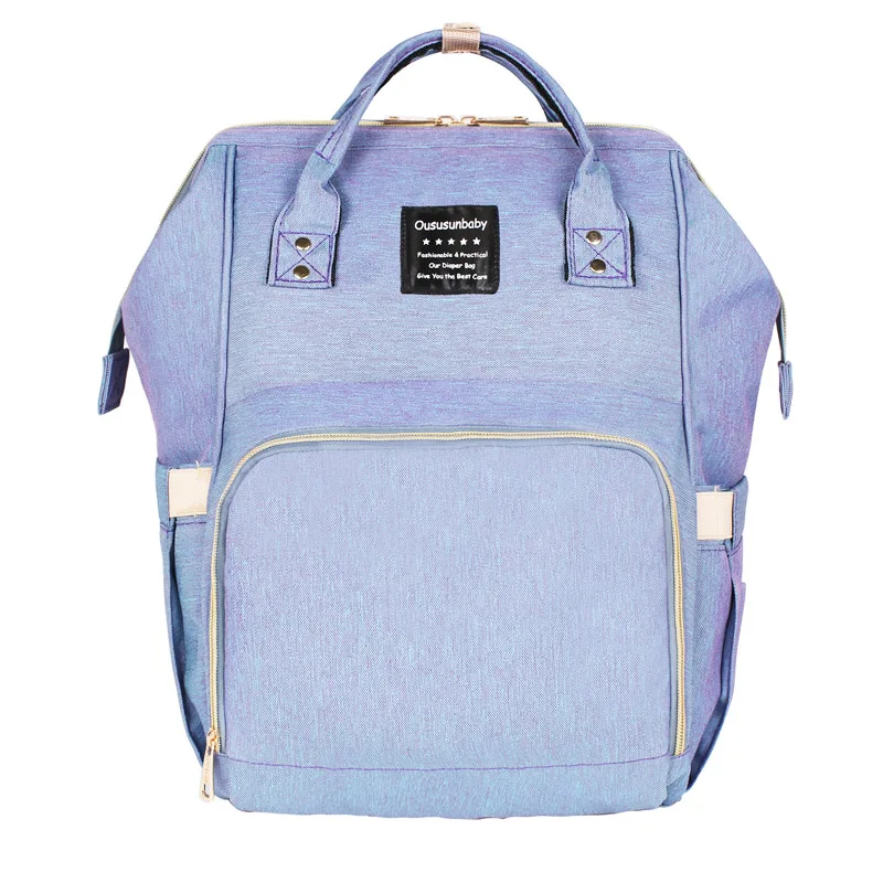 Модный рюкзак для мам и мам, сумка для подгузников, большая вместительность, многофункциональная сумка для мам и малышей, сумка для детских подгузников для путешествий, сумки для ухода за ребенком - Цвет: Upgrade Blue Purple