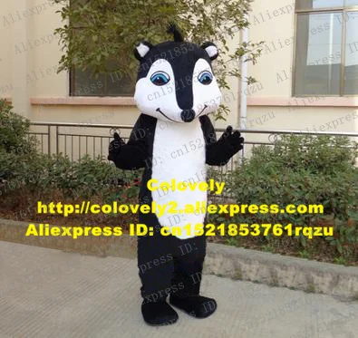 Crafty Black Fox талисман белка костюм мультяшный персонаж Mascotte взрослые толстые щеки