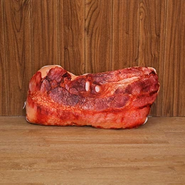 Запеченая еда Плюшевая Игрушка 2-в-1 Стёганое одеяло мульти-функциональный печати изображений похожая на настоящую барбекю овощи картофель Баклажан подушка в виде кукурузы подушка - Цвет: Bacon