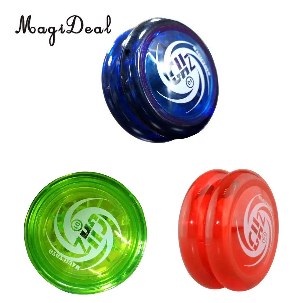 Plastic D1 Spin Ball Professional YoYo Size E Bearing with String for Kids Children Adult Classic Toy Green