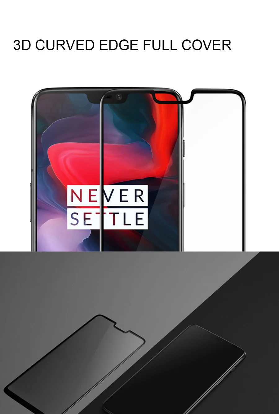 5D стекло для OnePlus 6 закаленное стекло для One Plus 6 7 7T защитная пленка 3D изогнутое полное покрытие RIJOW черный 6t