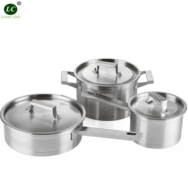 Casserole Saucepan Frypan set Straight 304# stainless steel