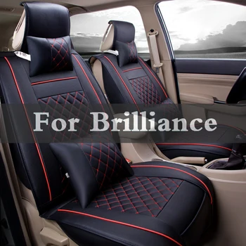 

Water-Resistant Pu Pu Leather Car Universal Seat Covers Automotive Single Seat Pad For Brilliance Frv H230 H530 M1 M2 M3 V5