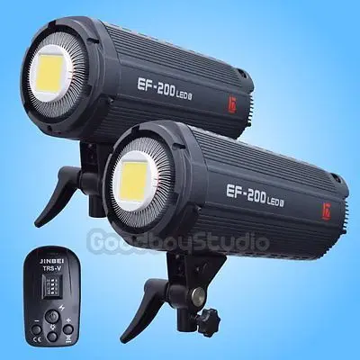 

[2019 New Version] 2PCS EF-200V 5500K Studio Video LED Light Lamp with TRS-V Remote
