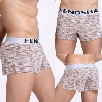 

2019 Men's Underwear Polyester Men Boxer Boxer Tide men Print Boxer Homme Cueca Underpants Plus Size M-XXXL