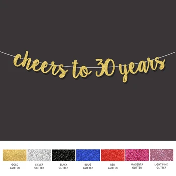 

30th birthday party decorations for cheers to 30 years banner happy birthday gold sign wedding anniversary party decor supplies