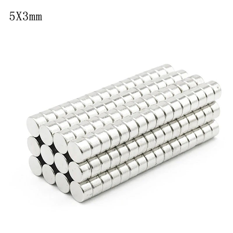 

10/20/50/100pcs 5x3 mm 5 x 3 Super Strong Rare Earth Magnet Small Round Powerful Neodymium Magnet Fridge n35 5x3mm d5*3mm