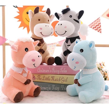 

1Pc New 25*13cm Cute Lovely Kawaii Fawn Doll Milk Cow Plush Toys Juguetes Brinquedos For Baby Kid Child Birthday Festival Gifts
