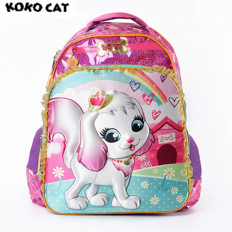 

Cartoon 3D Kids Children School Backpack Cute Dog Bags Girls Bookbag School Backpacks for Teens Girls Student Schoolbag