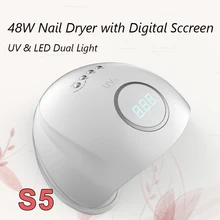 24 УФ светодиодный светильник Сушилка для ногтей инфракрасный умный датчик цифровой экран съемный экран 4 уровня таймер сушка весь Гель-лак искусство