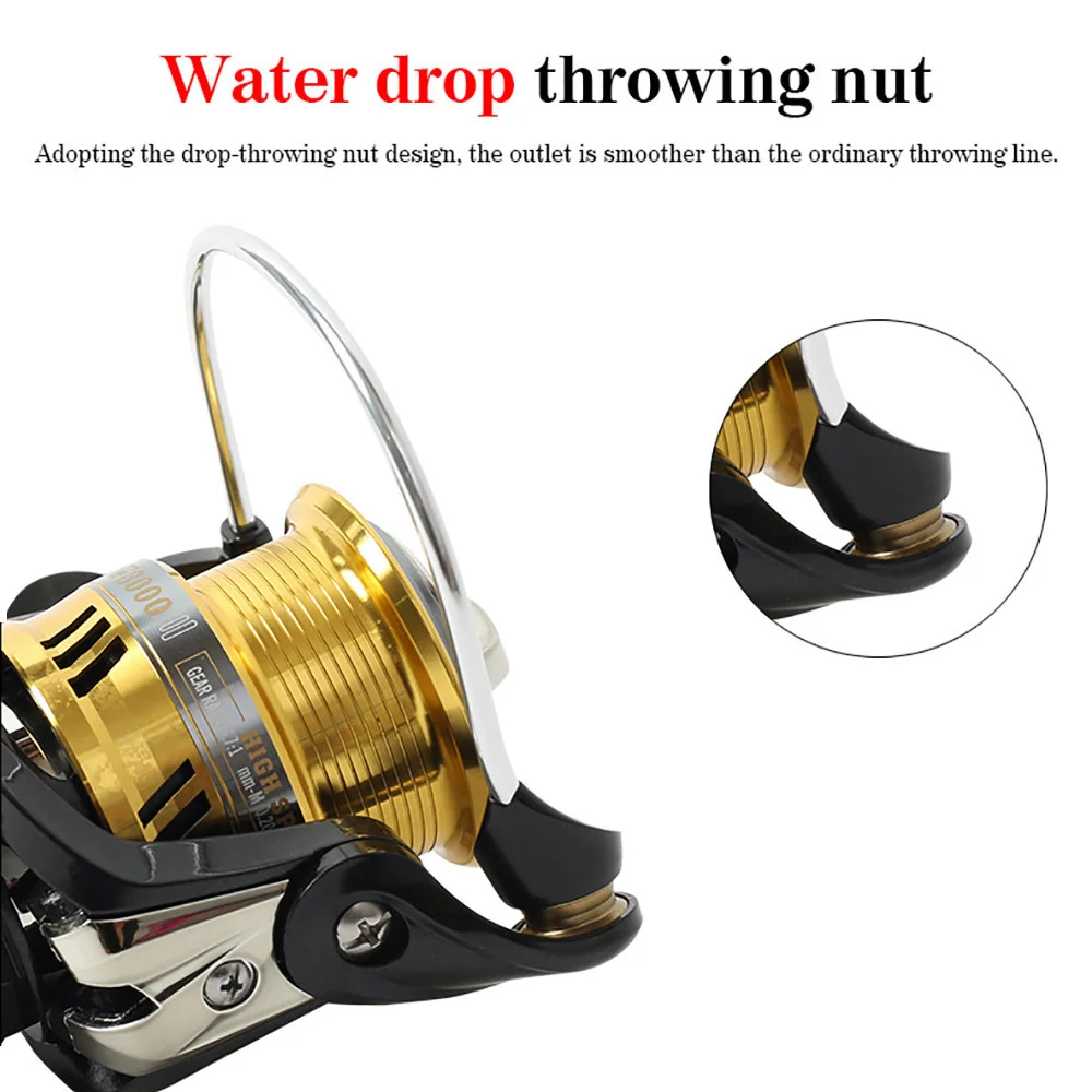 Fishing Reel High Speed Spinning Reel Full Metal 2000/3000 Series 6bb CNC Sea Saltwater Pre-Loading Wheel Light Weight Carp Reel